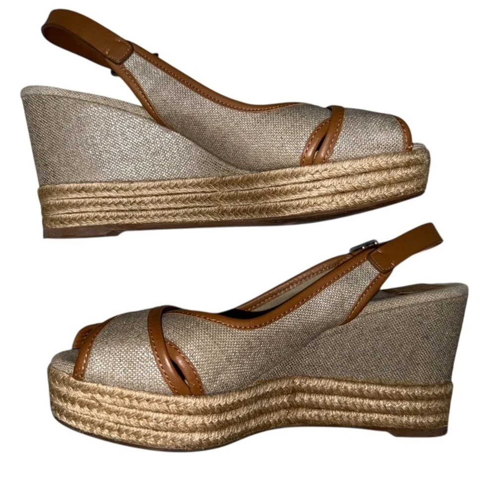 Tory Burch Majorca Platform Slingback Wedge Sandals - Size 39